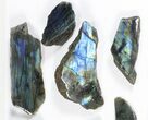 Lot: kg One Side Polished Labradorite - Pieces #84479-2